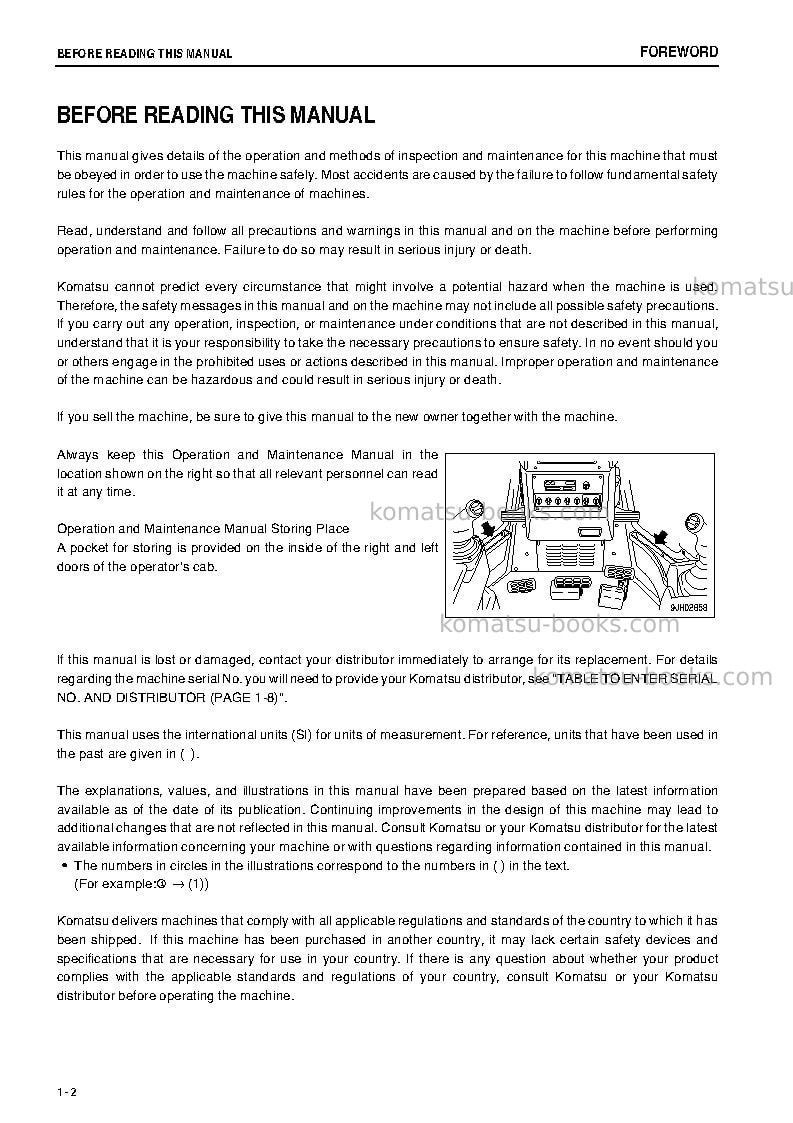 Komatsu d85ex-15jpn-r Operation manual cover Page 3 Komatsu d85ex-15jpn-r Operation manual cover Page 3