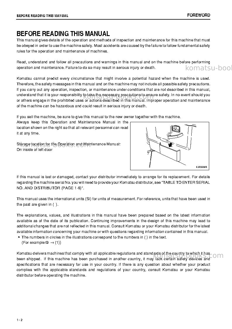 Komatsu hm350-2jpn-w/o egr Operation manual cover Page 3 Komatsu hm350-2jpn-w/o egr Operation manual cover Page 3