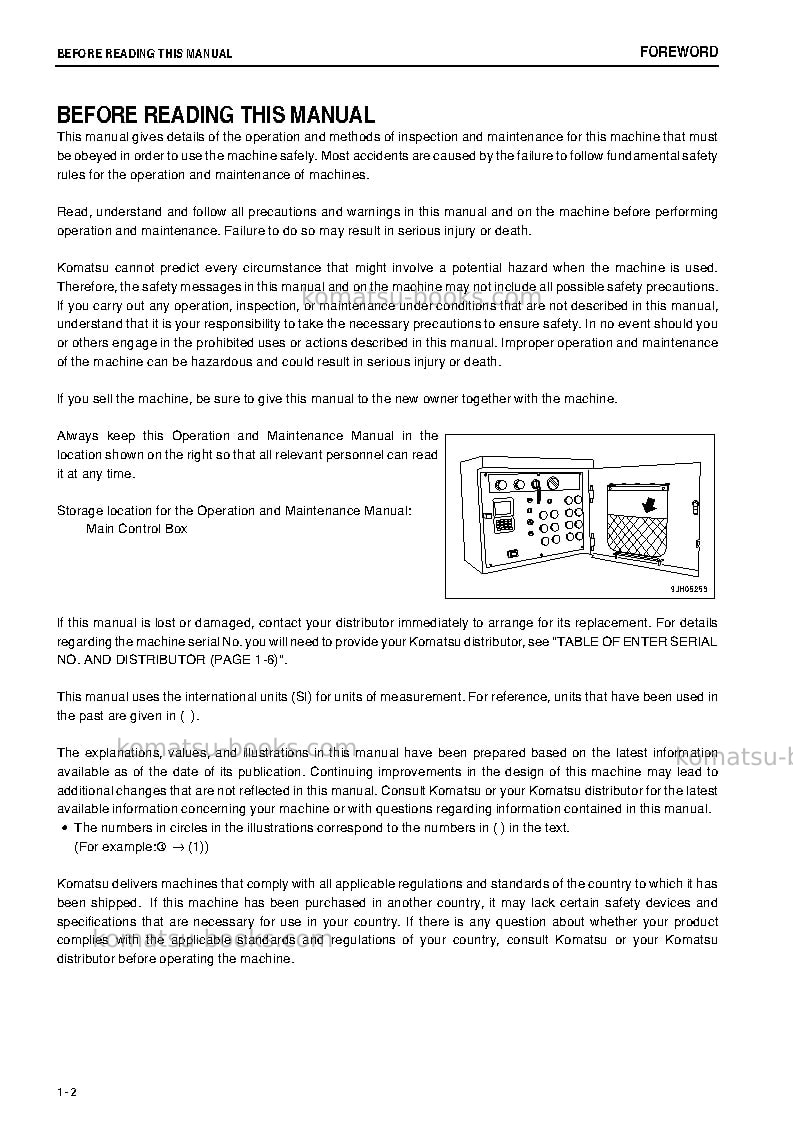 Komatsu br380jg-1jpn-tier3 Operation manual cover Page 3 Komatsu br380jg-1jpn-tier3 Operation manual cover Page 3