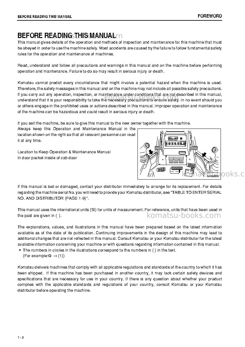 Komatsu d375a-5jpn-tier3 Operation manual cover Page 3 Komatsu d375a-5jpn-tier3 Operation manual cover Page 3