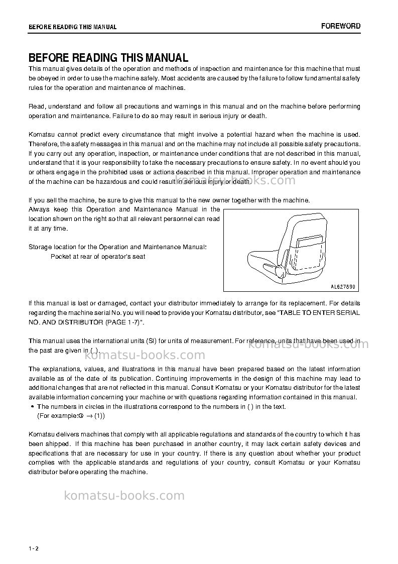 Komatsu gd555-5jpn Operation manual cover Page 3 Komatsu gd555-5jpn Operation manual cover Page 3
