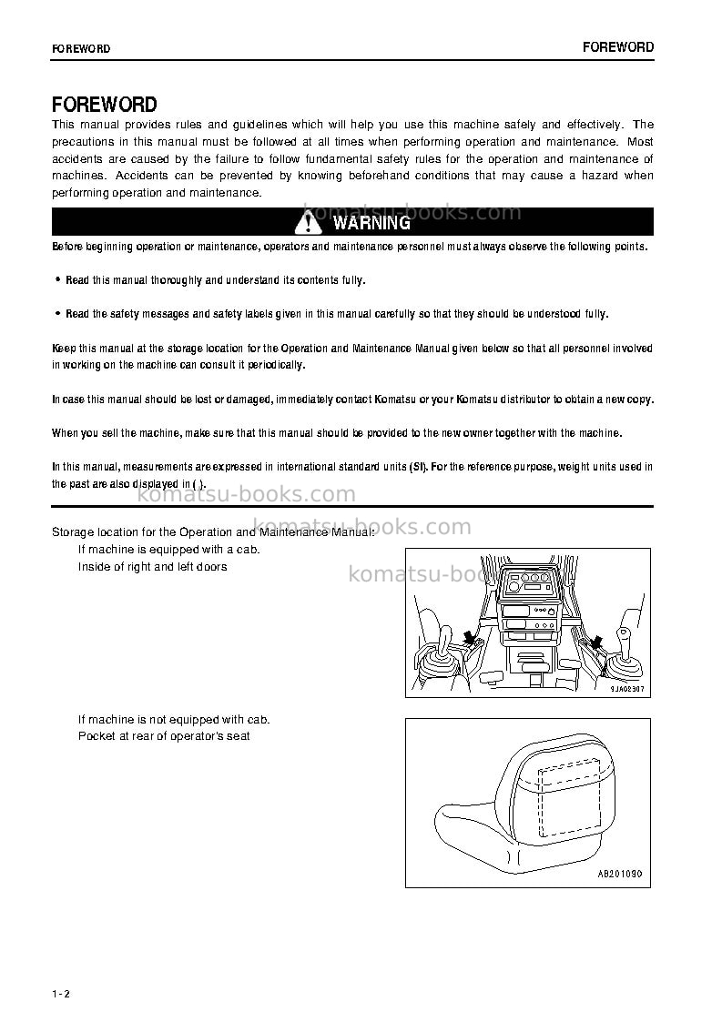 Komatsu d65e-12jpn Operation manual cover Page 3 Komatsu d65e-12jpn Operation manual cover Page 3