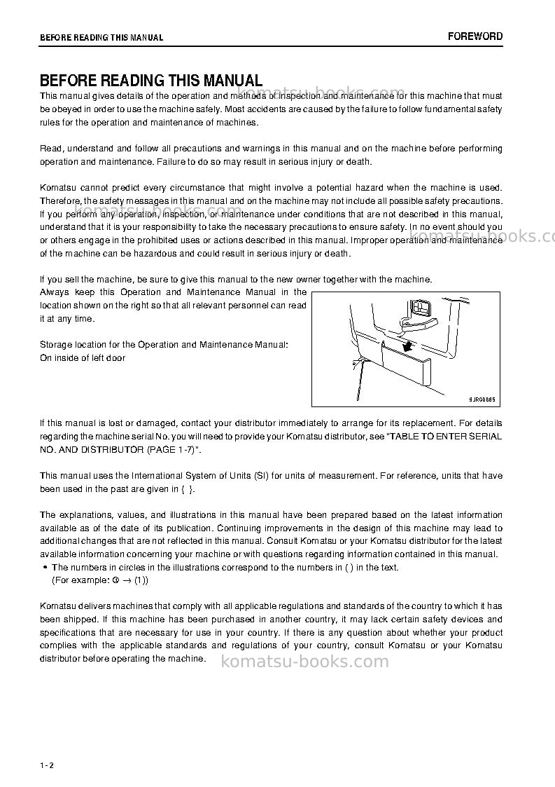 Komatsu hm300-2jpn Operation manual cover Page 3 Komatsu hm300-2jpn Operation manual cover Page 3