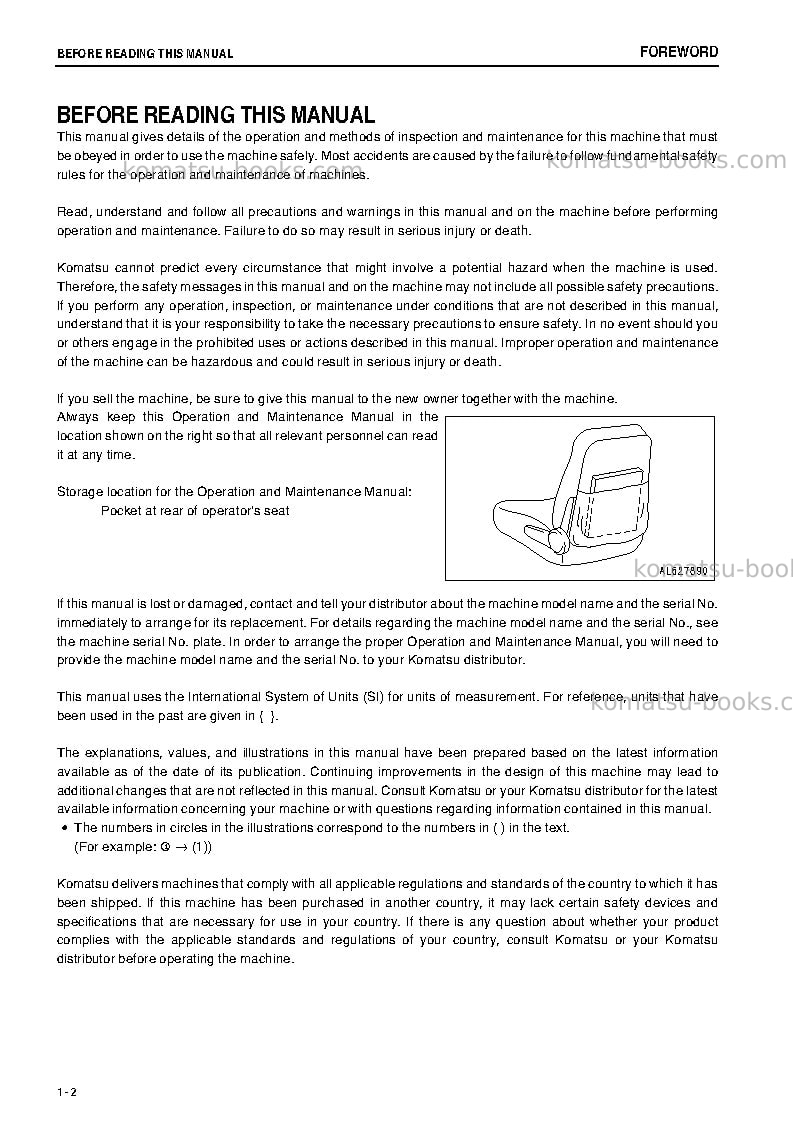 Komatsu gd675-5jpn Operation manual cover Page 3 Komatsu gd675-5jpn Operation manual cover Page 3