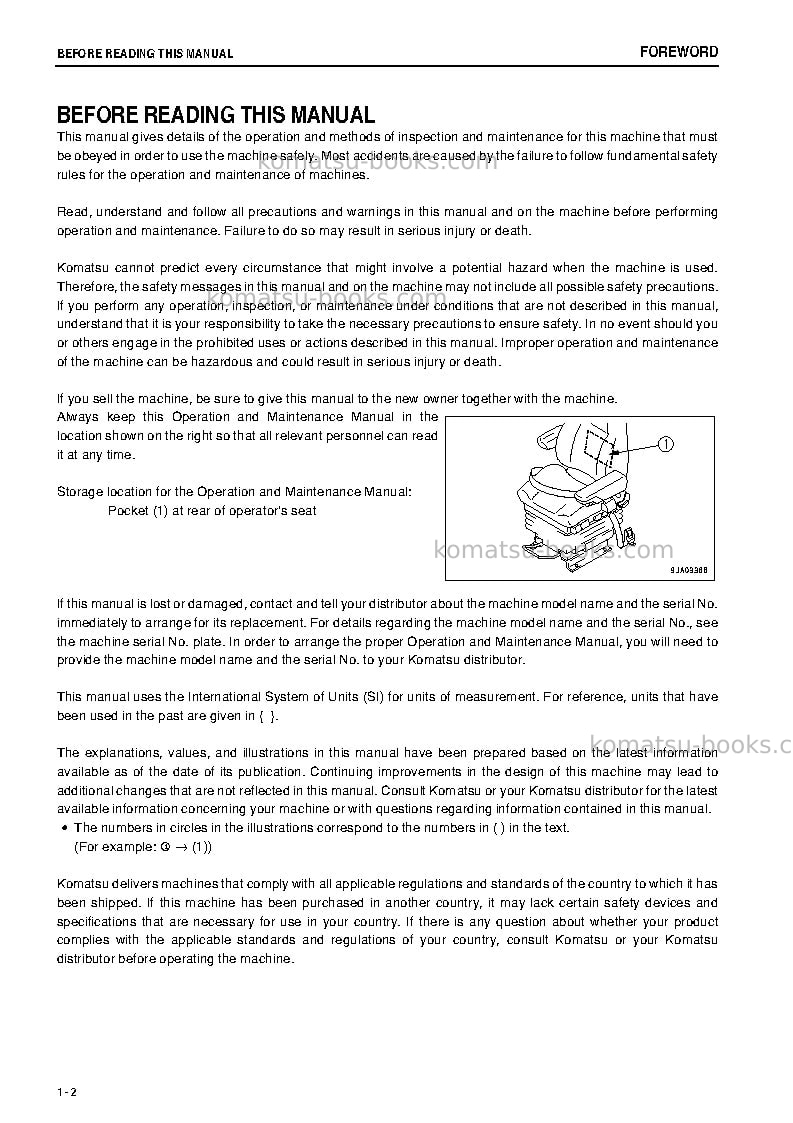 Komatsu wa470-6jpn Operation manual cover Page 3