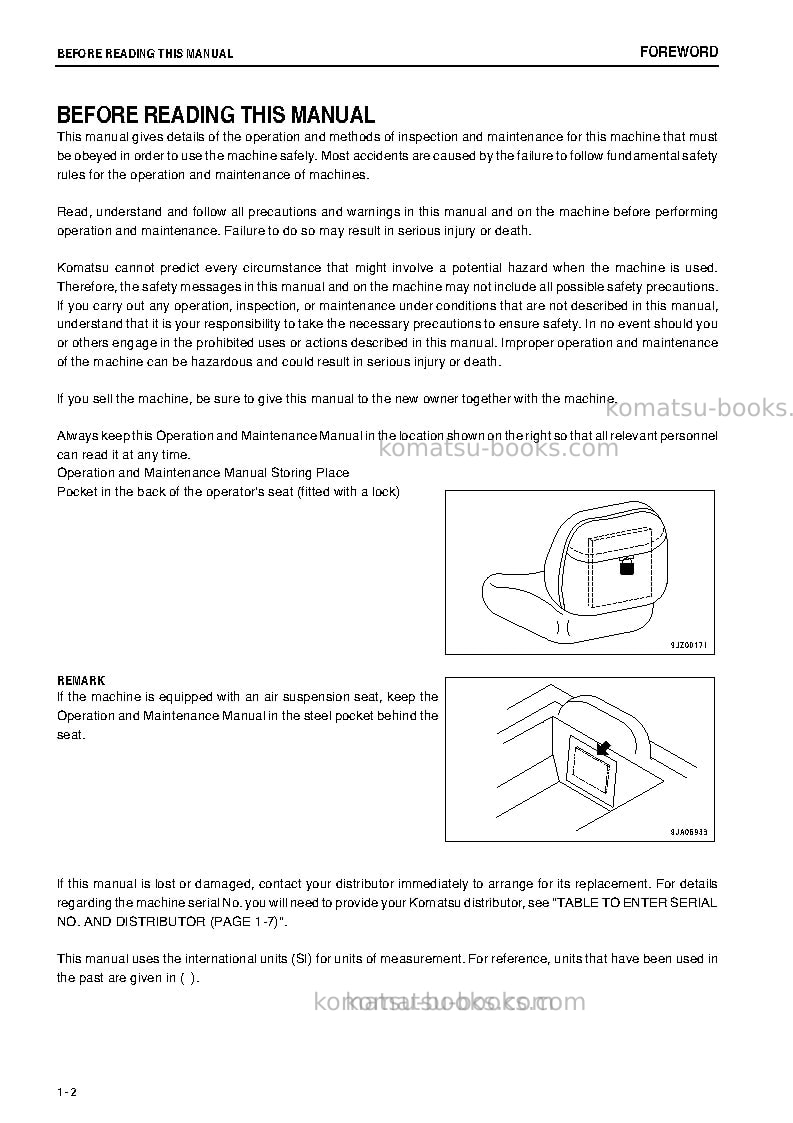 Komatsu d21a-8jpn-interim tier4 Operation manual cover Page 3