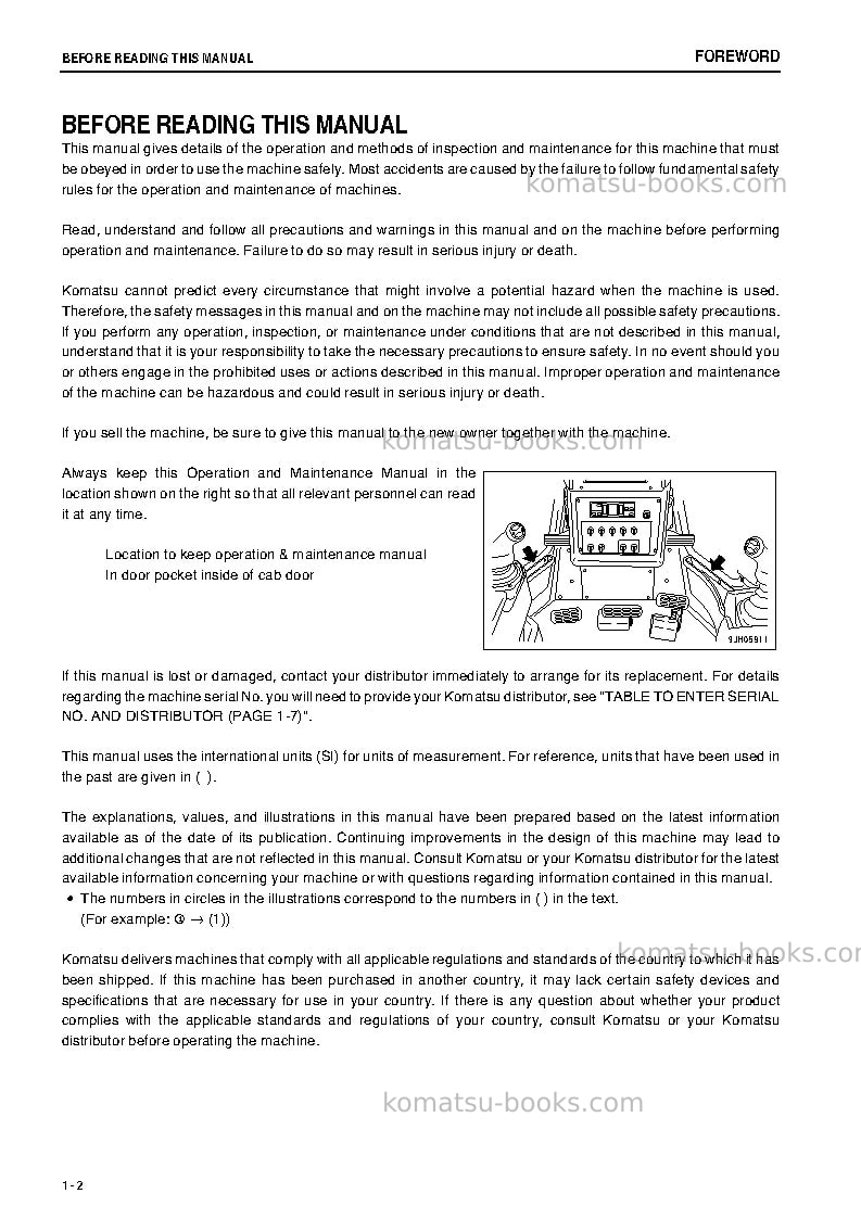 Komatsu d475asd-5jpn-tier2, super dozer Operation manual cover Page 3 Komatsu d475asd-5jpn-tier2, super dozer Operation manual cover Page 3