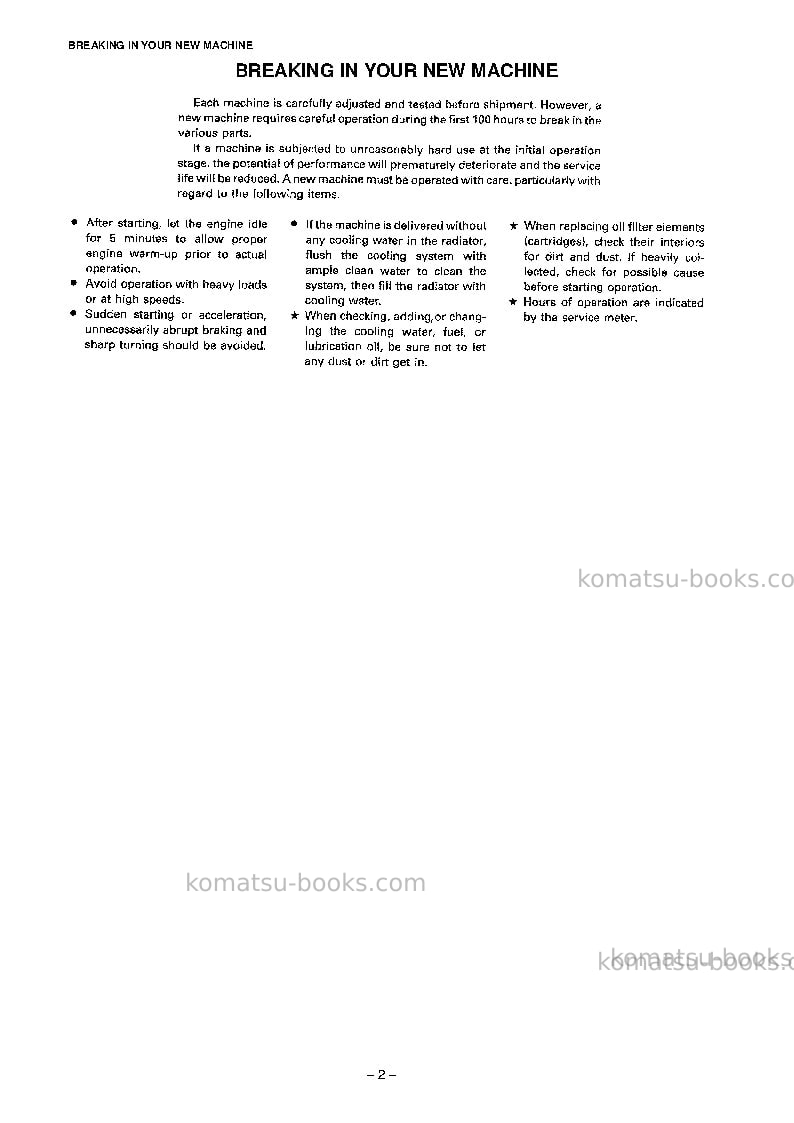 Komatsu gd663a-2jpn Operation manual cover Page 3 Komatsu gd663a-2jpn Operation manual cover Page 3