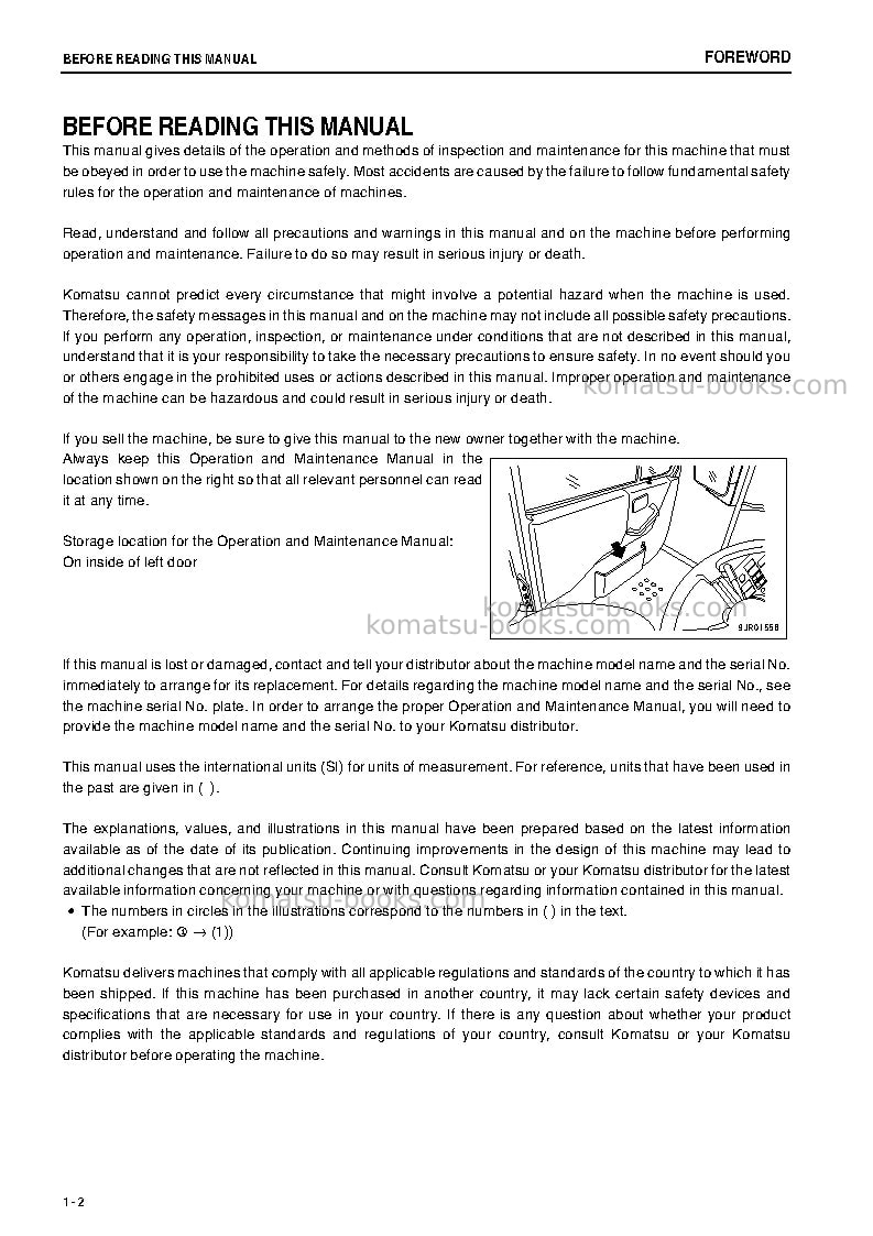 Komatsu hd785-7jpn Operation manual cover Page 3 Komatsu hd785-7jpn Operation manual cover Page 3
