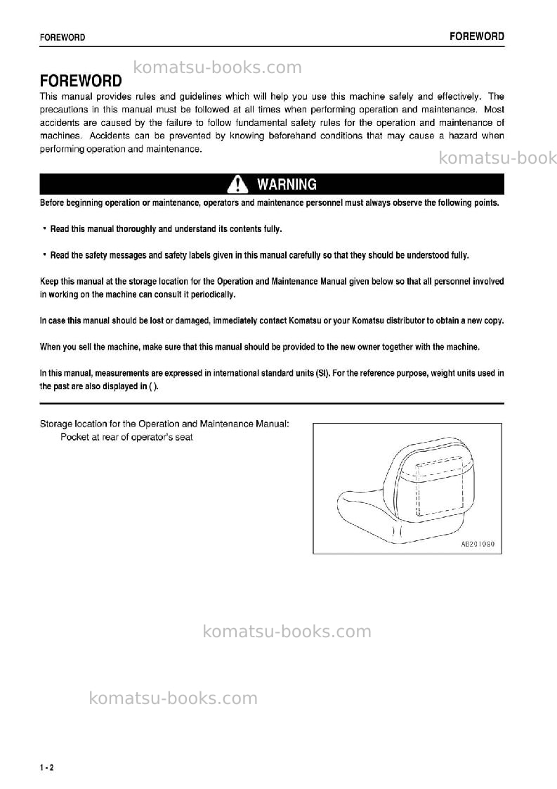 Komatsu d63e-12jpn-trimming dozer for china Operation manual cover Page 3 Komatsu d63e-12jpn-trimming dozer for china Operation manual cover Page 3