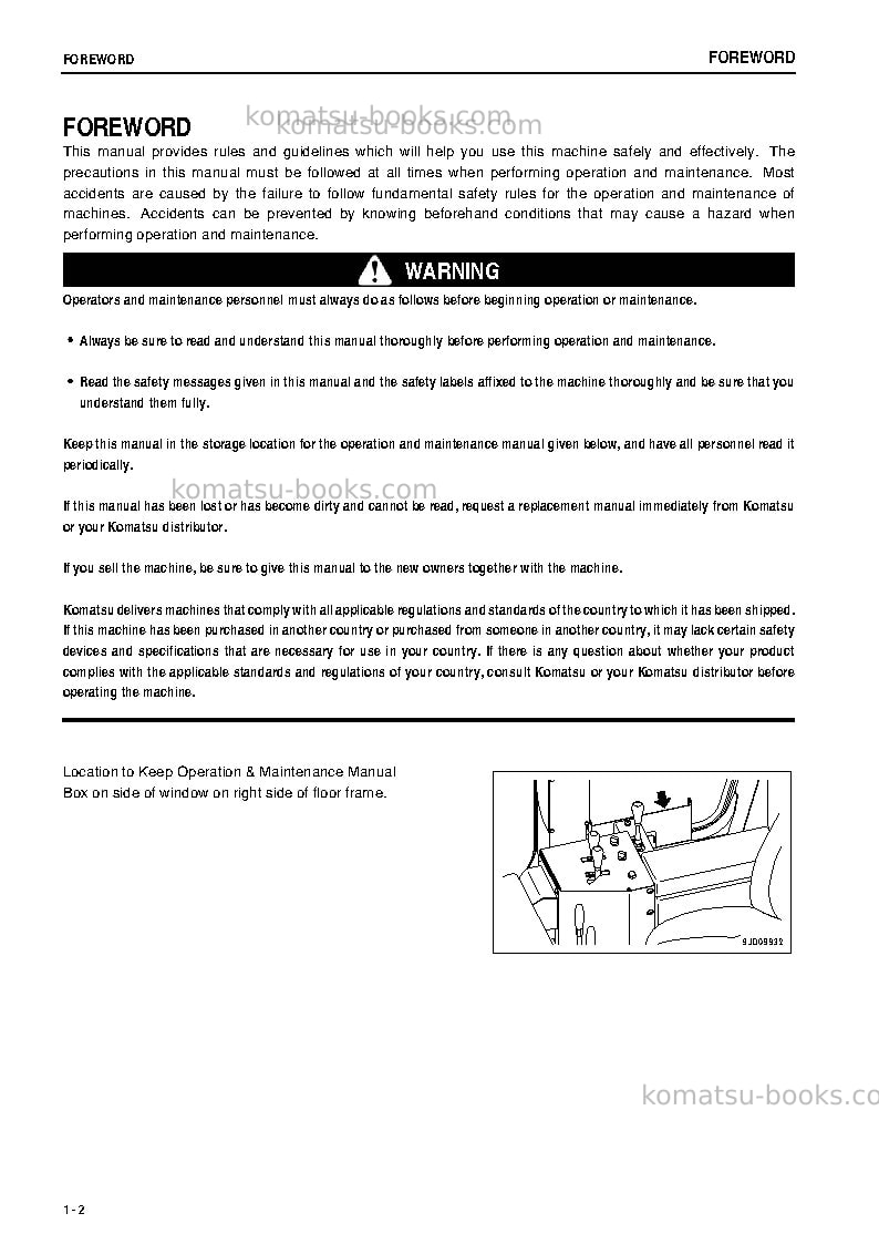 Komatsu d355c-3jpn--50c degree, hydraulic winch spec. Operation manual cover Page 3 Komatsu d355c-3jpn--50c degree, hydraulic winch spec. Operation manual cover Page 3