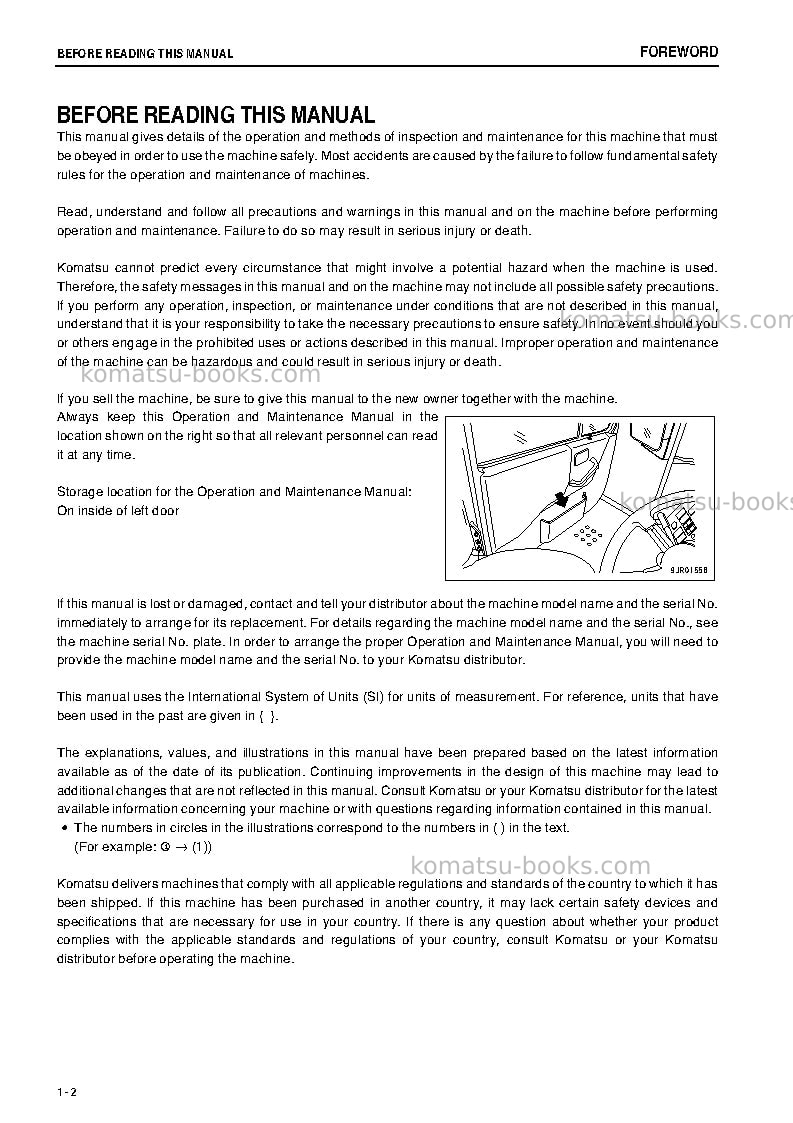 Komatsu hd785-7jpn Operation manual cover Page 3 Komatsu hd785-7jpn Operation manual cover Page 3