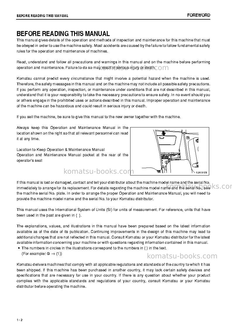 Komatsu d155ax-6jpn-for pso Operation manual cover Page 3 Komatsu d155ax-6jpn-for pso Operation manual cover Page 3