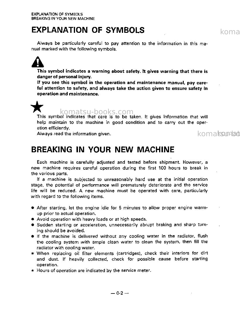 Komatsu d275a-2jpn Operation manual cover Page 3 Komatsu d275a-2jpn Operation manual cover Page 3