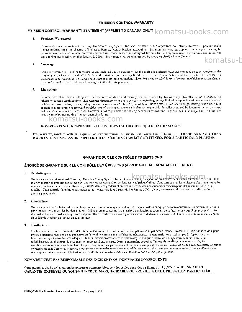 Komatsu pc120-6jpn Operation manual cover Page 3 Komatsu pc120-6jpn Operation manual cover Page 3