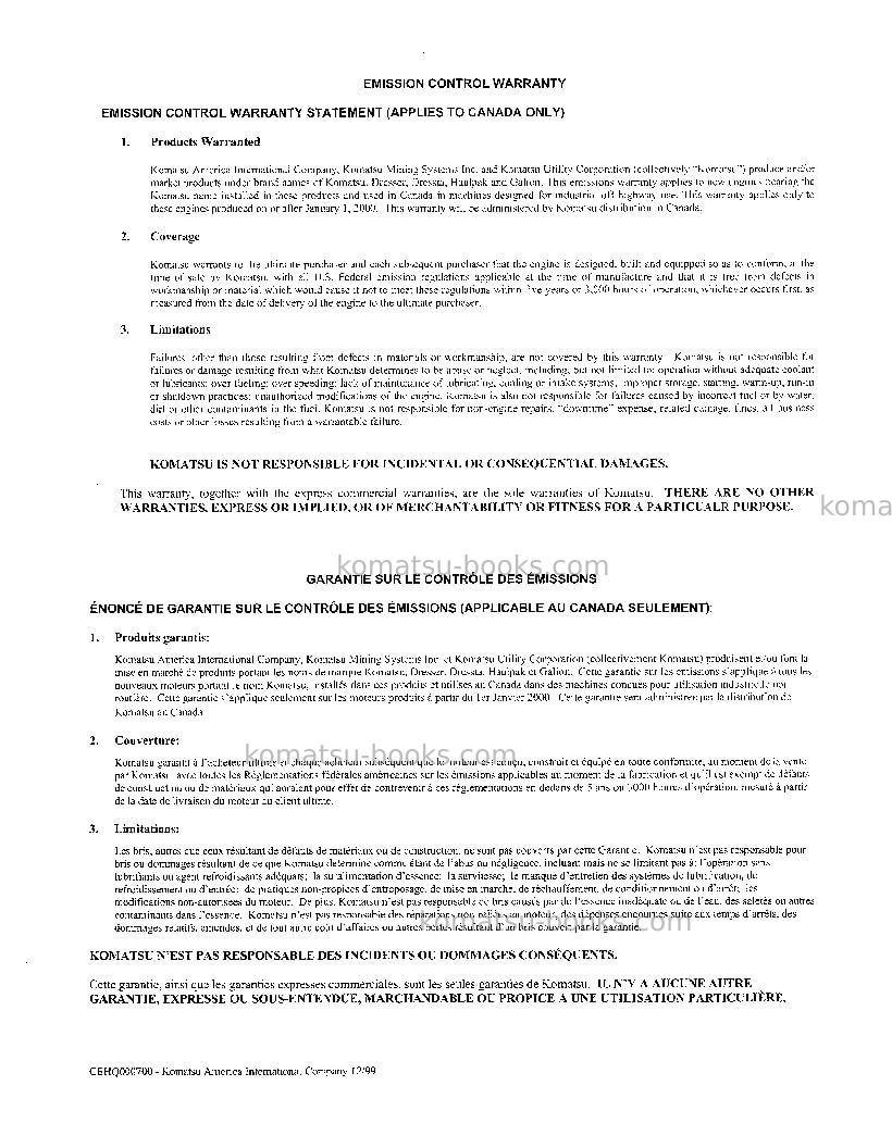 Komatsu pc100-6jpn Operation manual cover Page 3 Komatsu pc100-6jpn Operation manual cover Page 3