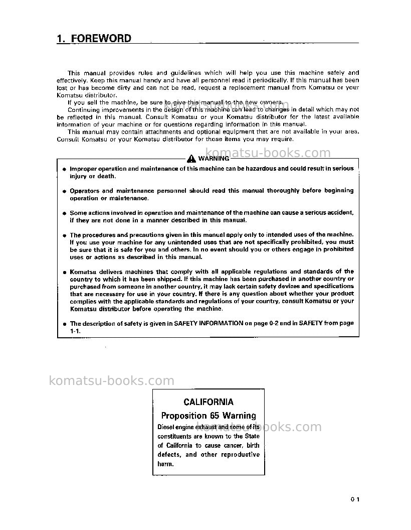Komatsu pc210-6jpn Operation manual cover Page 3 Komatsu pc210-6jpn Operation manual cover Page 3