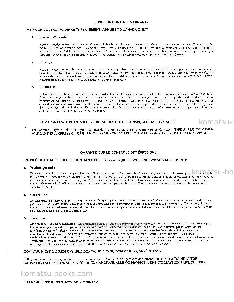 Komatsu pc60-7jpn-w/ front blade Operation manual cover Page 3 Komatsu pc60-7jpn-w/ front blade Operation manual cover Page 3