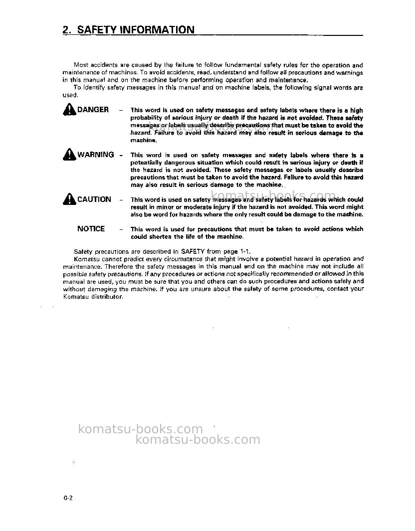 Komatsu d65e-12jpn Operation manual cover Page 3 Komatsu d65e-12jpn Operation manual cover Page 3
