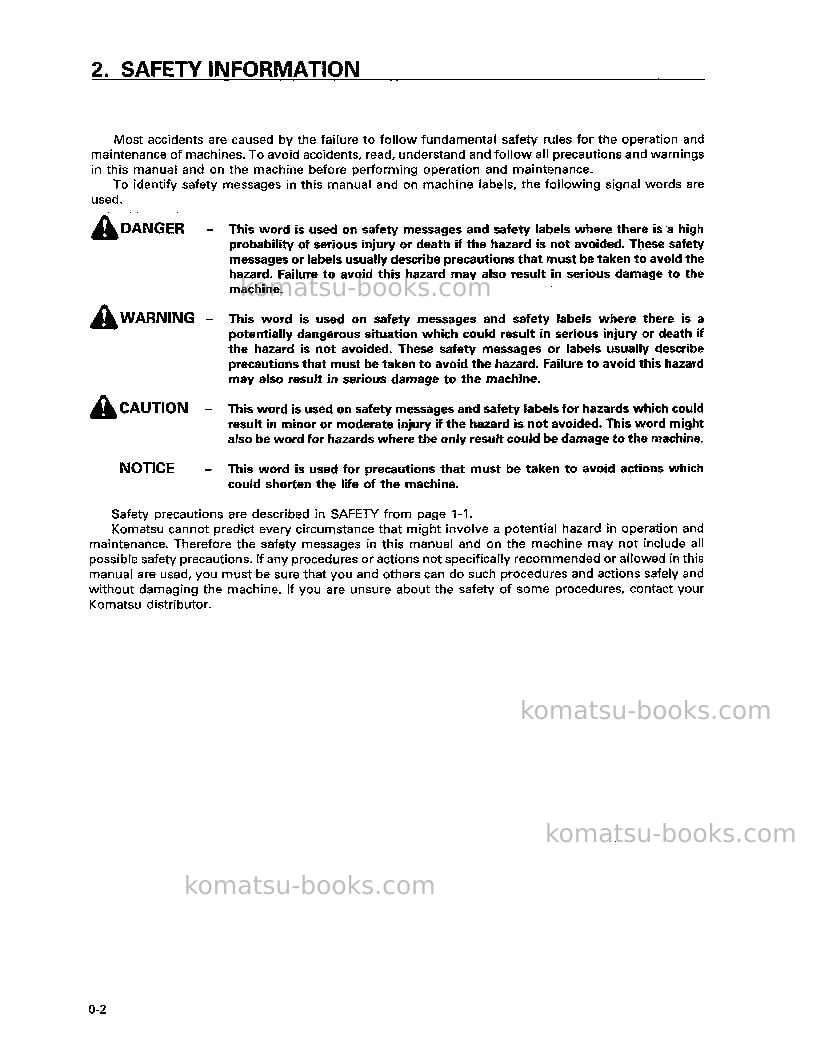 Komatsu d65px-12jpn Operation manual cover Page 3 Komatsu d65px-12jpn Operation manual cover Page 3