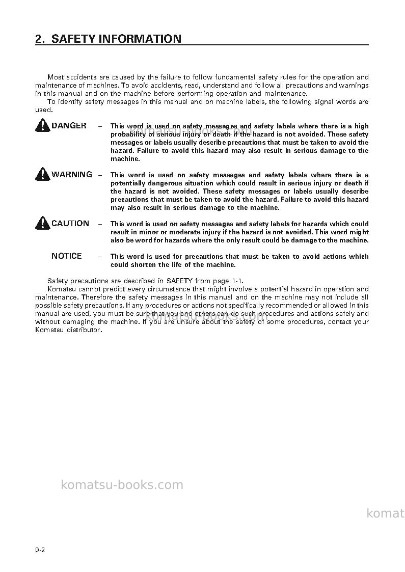 Komatsu d75s-5jpn Operation manual cover Page 3
