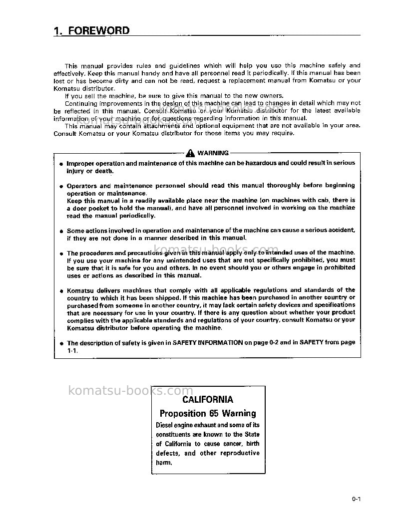 Komatsu d85e-21jpn Operation manual cover Page 3 Komatsu d85e-21jpn Operation manual cover Page 3