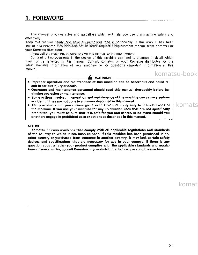 Komatsu d31e-20jpn-trimming dozer for china Operation manual cover Page 3 Komatsu d31e-20jpn-trimming dozer for china Operation manual cover Page 3