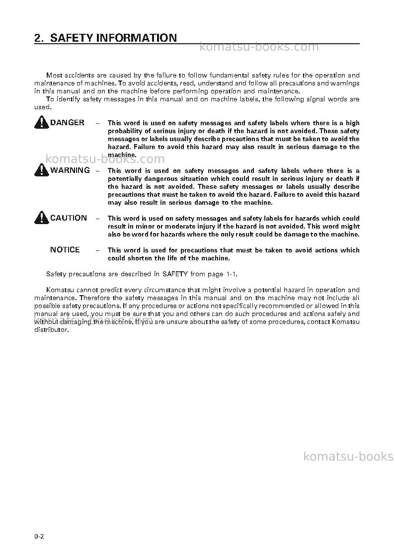 Komatsu pc35r-8jpn Operation manual cover Page 3 Komatsu pc35r-8jpn Operation manual cover Page 3