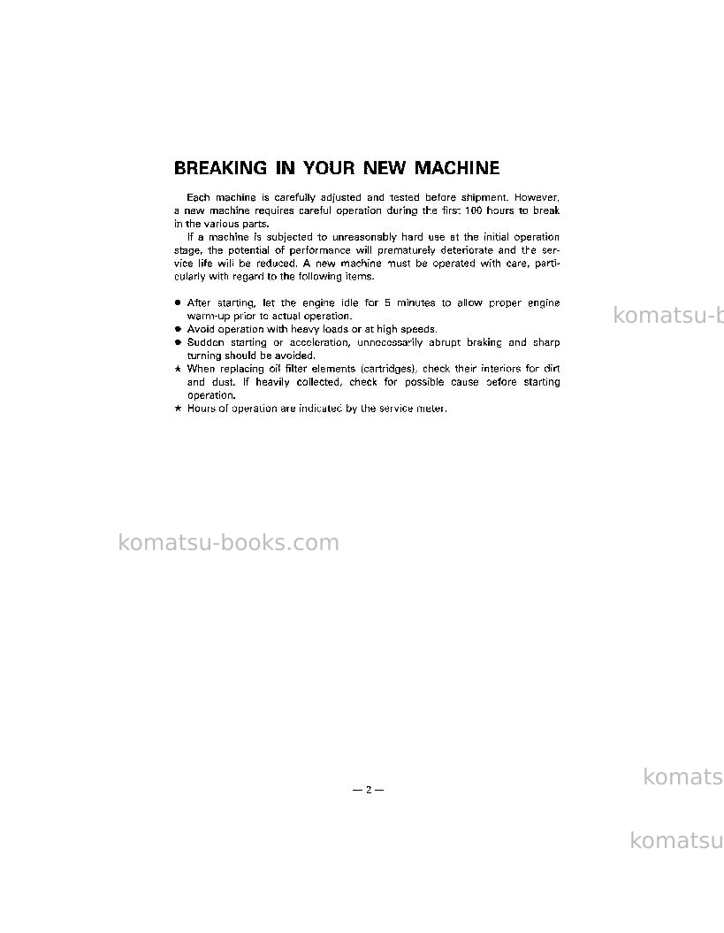 Komatsu d475a-2jpn Operation manual cover Page 3 Komatsu d475a-2jpn Operation manual cover Page 3