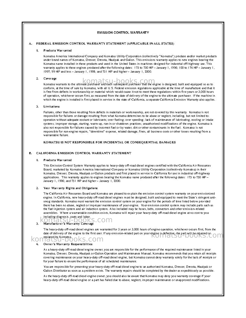 Komatsu br350jg-1jpn Operation manual cover Page 3 Komatsu br350jg-1jpn Operation manual cover Page 3