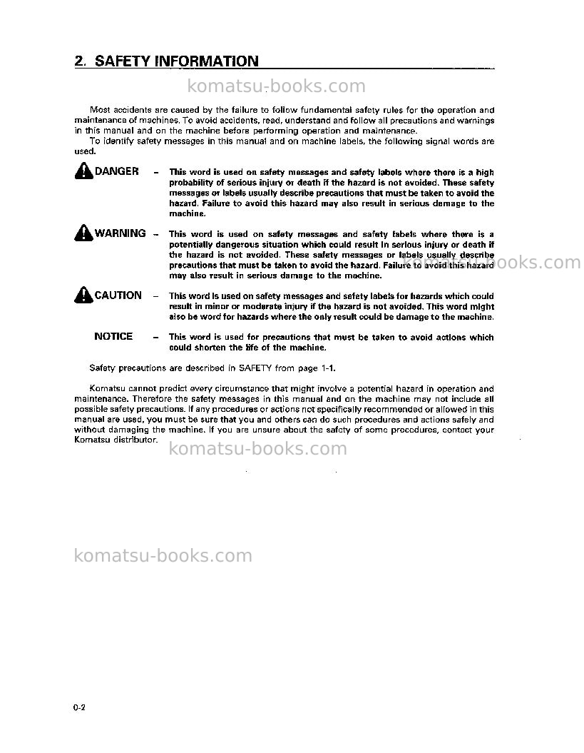Komatsu wa450l-3jpn Operation manual cover Page 3 Komatsu wa450l-3jpn Operation manual cover Page 3