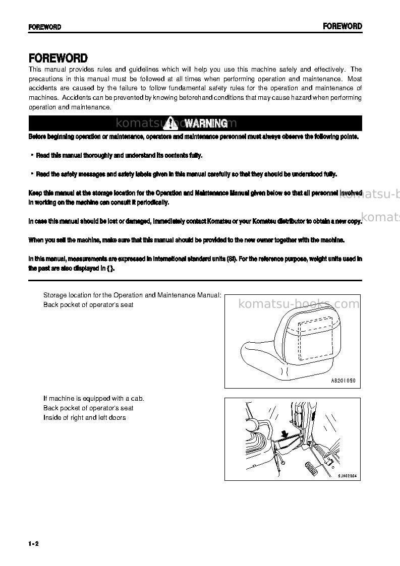 Komatsu d39px-21jpn Operation manual cover Page 3 Komatsu d39px-21jpn Operation manual cover Page 3