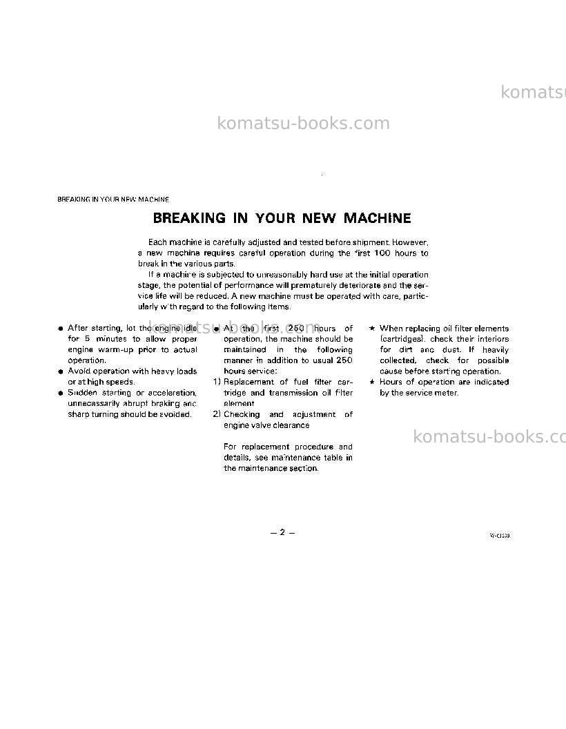 Komatsu wa800-1jpn Operation manual cover Page 3