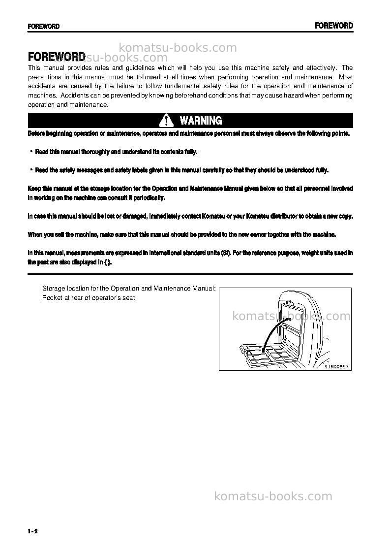 Komatsu pc45mrx-1jpn Operation manual cover Page 3
