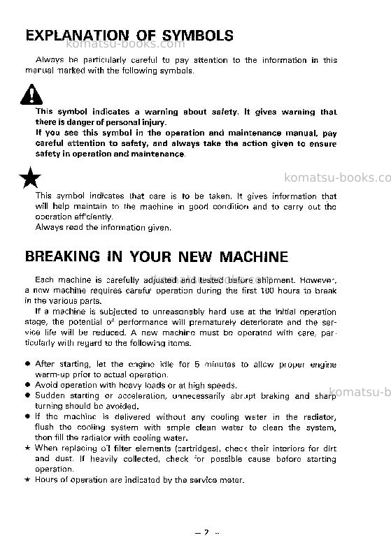 Komatsu pc60-6jpn-custom Operation manual cover Page 3 Komatsu pc60-6jpn-custom Operation manual cover Page 3