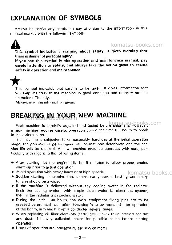 Komatsu pc120-5jpn-custom Operation manual cover Page 3 Komatsu pc120-5jpn-custom Operation manual cover Page 3