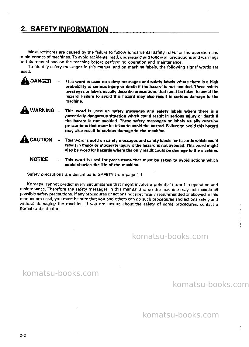 Komatsu pc650lc-5jpn Operation manual cover Page 3 Komatsu pc650lc-5jpn Operation manual cover Page 3