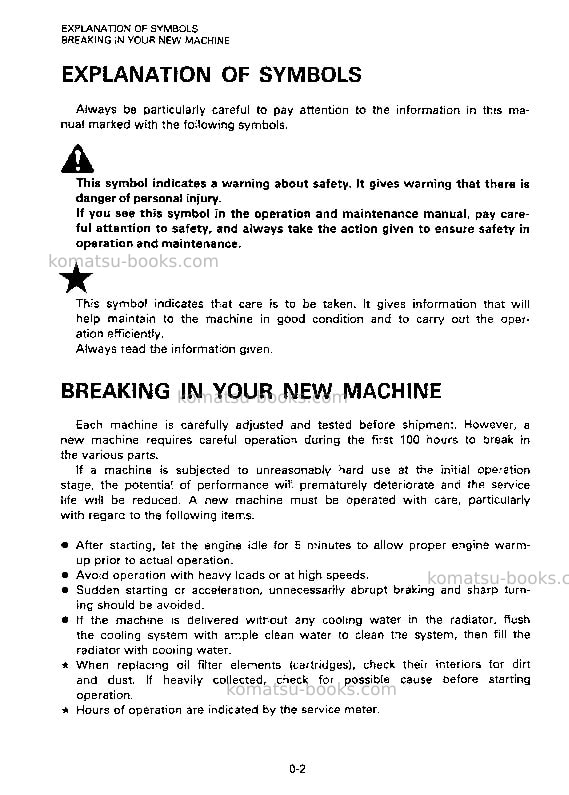 Komatsu hd325-6jpn Operation manual cover Page 3