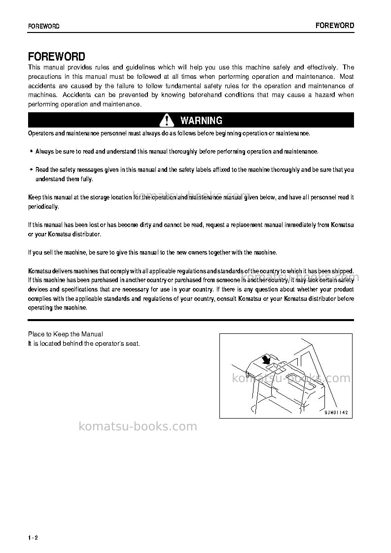 Komatsu hd325-6jpn Operation manual cover Page 3 Komatsu hd325-6jpn Operation manual cover Page 3