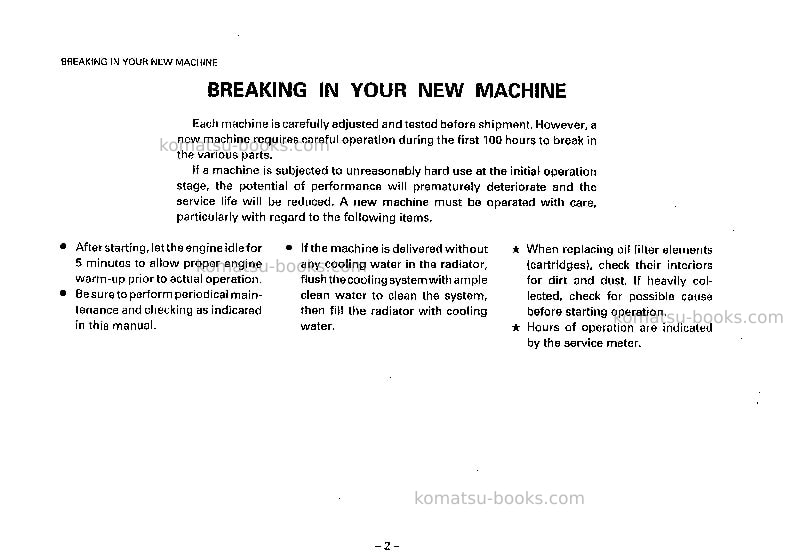 Komatsu eg150-5jpn Operation manual cover Page 3 Komatsu eg150-5jpn Operation manual cover Page 3