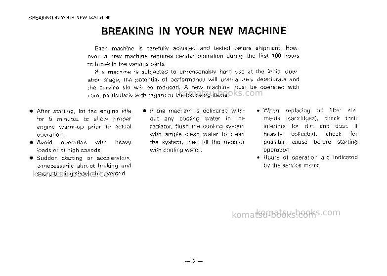 Komatsu jv40c-2jpn Operation manual cover Page 3 Komatsu jv40c-2jpn Operation manual cover Page 3