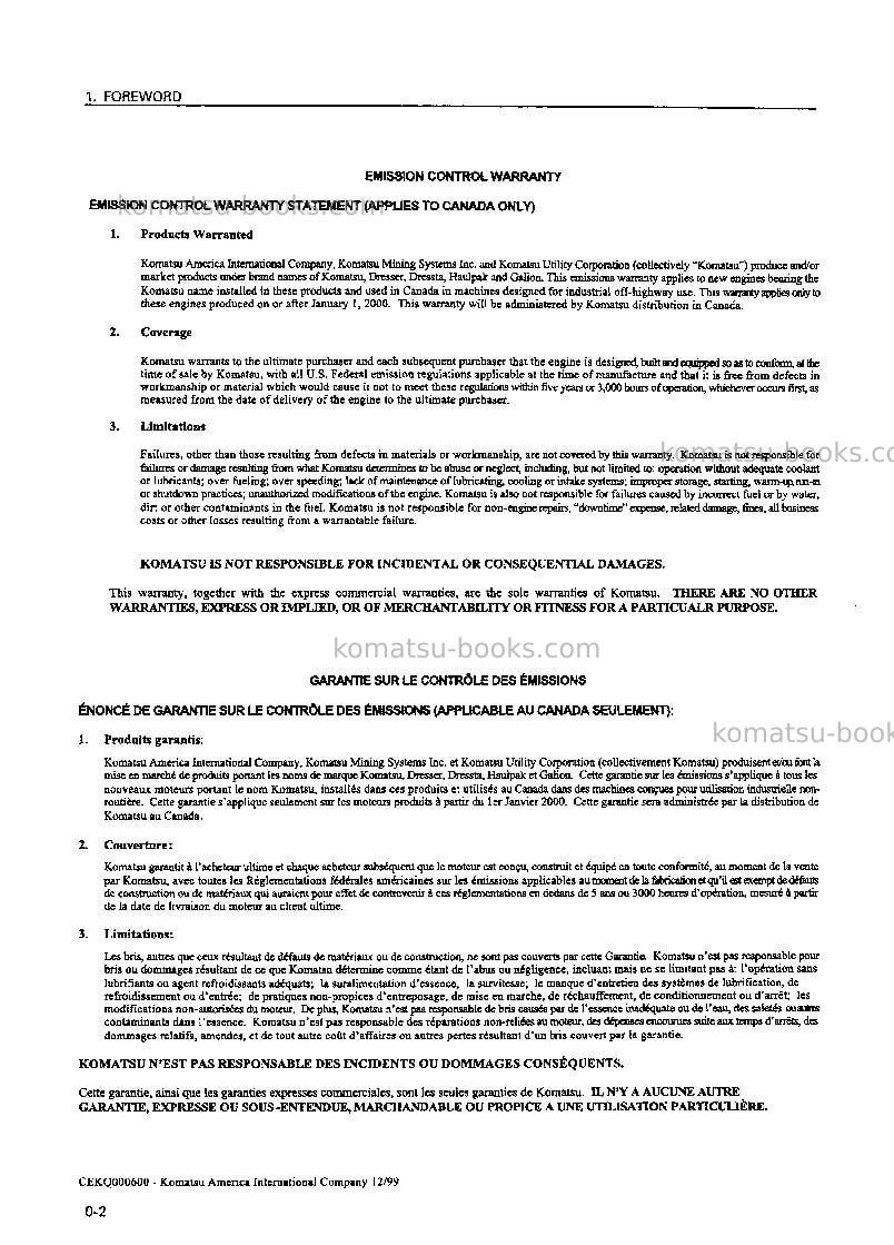 Komatsu pc210-6jpn Operation manual cover Page 3 Komatsu pc210-6jpn Operation manual cover Page 3