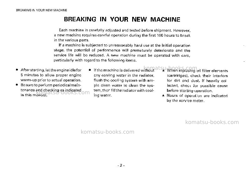 Komatsu eg150l-5jpn Operation manual cover Page 3 Komatsu eg150l-5jpn Operation manual cover Page 3