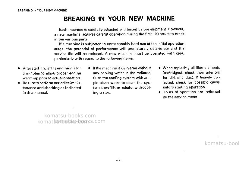 Komatsu eg300l-5jpn Operation manual cover Page 3 Komatsu eg300l-5jpn Operation manual cover Page 3