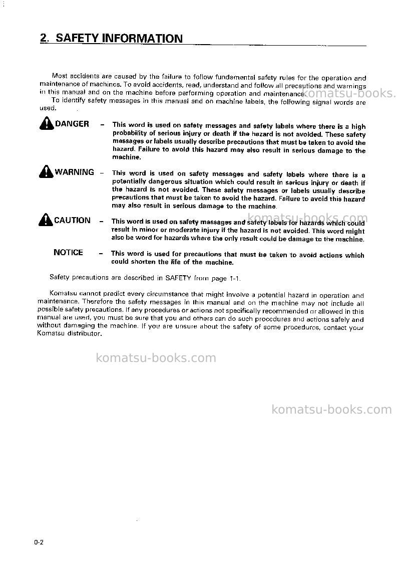 Komatsu wa320-3jpn Operation manual cover Page 3