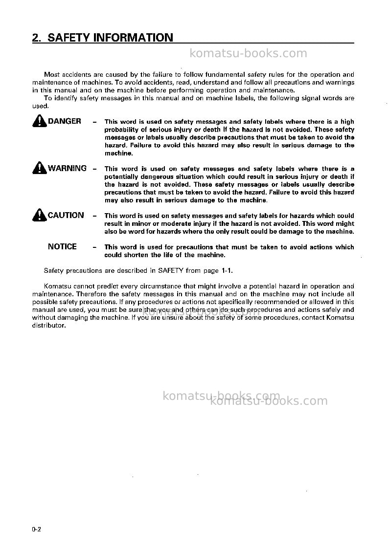 Komatsu pc400lc-6jpn Operation manual cover Page 3 Komatsu pc400lc-6jpn Operation manual cover Page 3