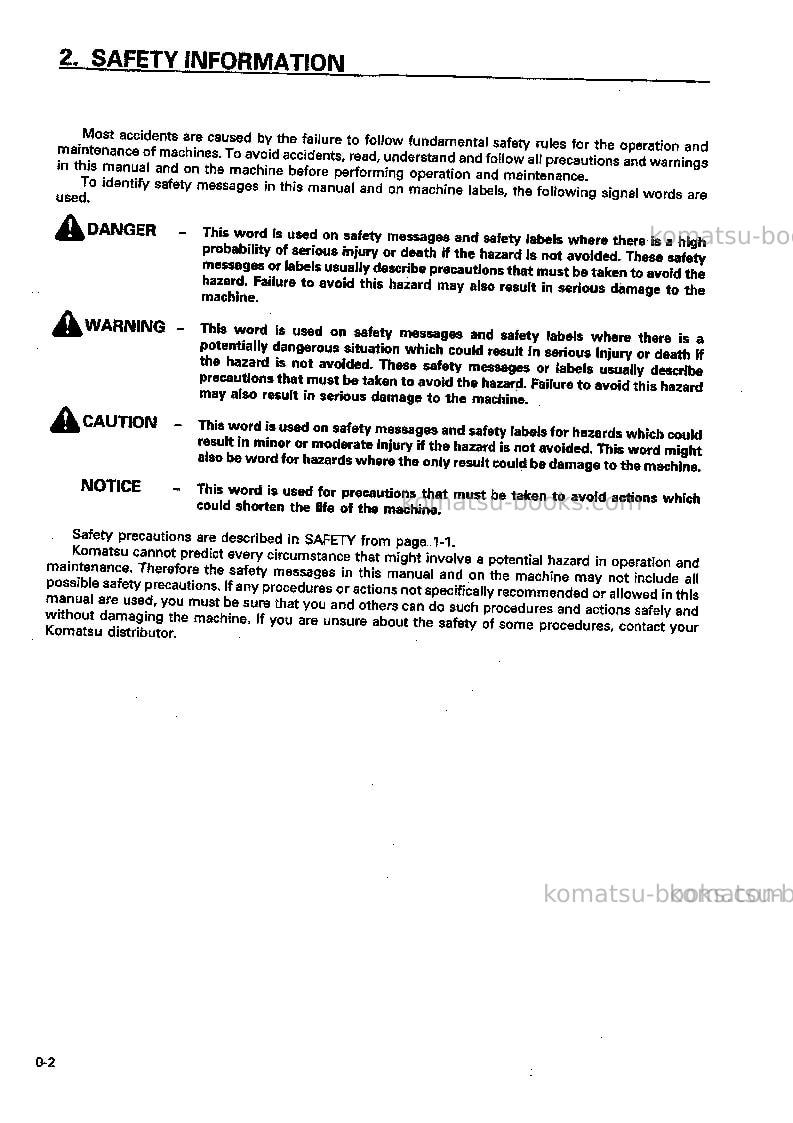 Komatsu d58e-1jpn-power angle and tilt dozer Operation manual cover Page 3 Komatsu d58e-1jpn-power angle and tilt dozer Operation manual cover Page 3
