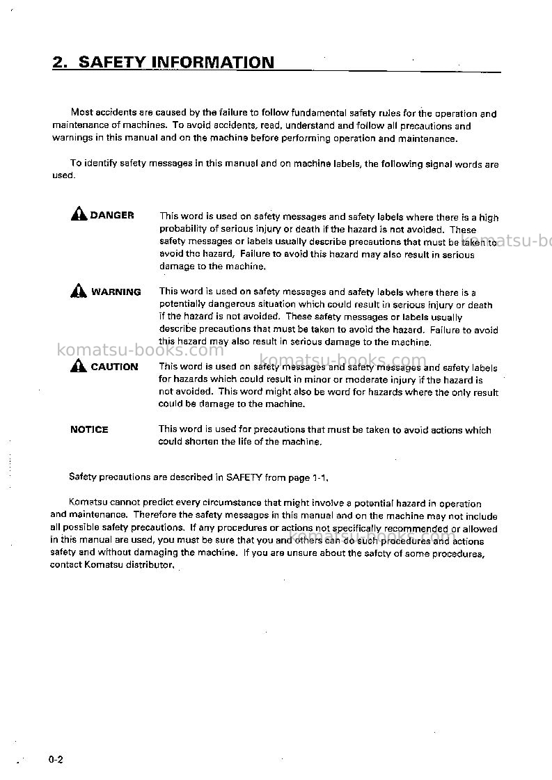 Komatsu br500jg-1jpn Operation manual cover Page 3 Komatsu br500jg-1jpn Operation manual cover Page 3