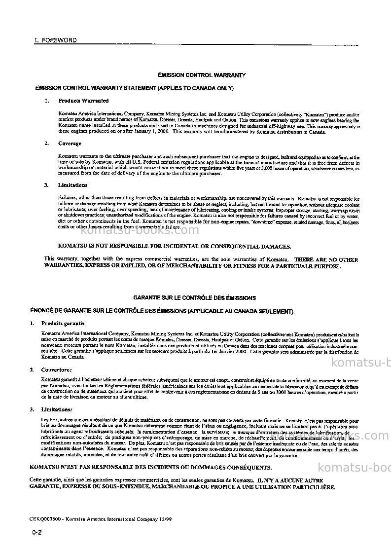 Komatsu br500jg-1jpn Operation manual cover Page 3