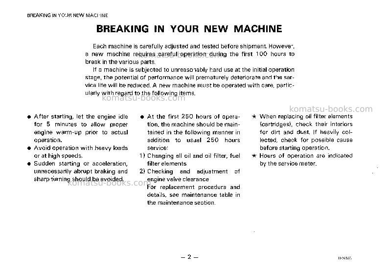 Komatsu d31q-18jpn Operation manual cover Page 3 Komatsu d31q-18jpn Operation manual cover Page 3